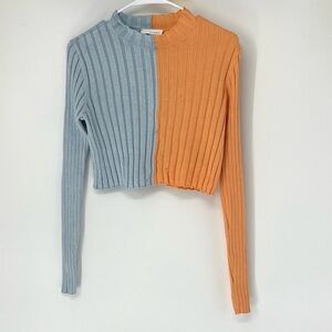 Monkl women’s cropped ribbed top medium